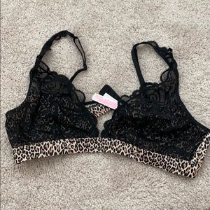 Victoria’s Secret Pink Black Lace Cheetah Bra